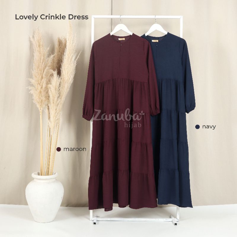 Lovely Crinkle Dress Zanuba | Gamis Crinkle