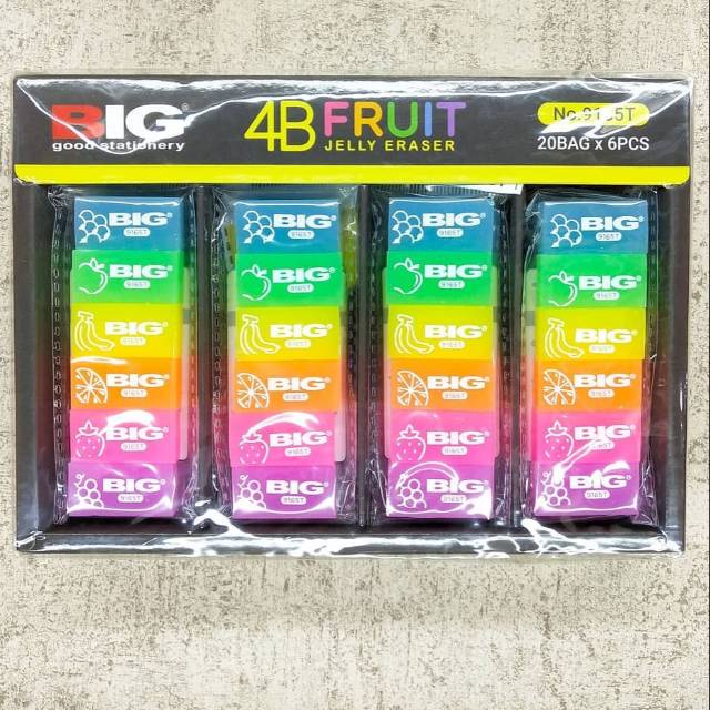 Setip / Penghapus Big Set Fruit 9165T Isi 6
