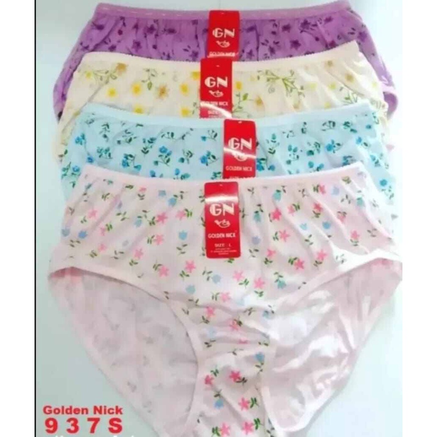 termurah..6 pcs CD WANITA DEWASA GOLDEN NICK MOTIF CELANA DALAM MURAH CELANA DALAM WANITA KEMBANG