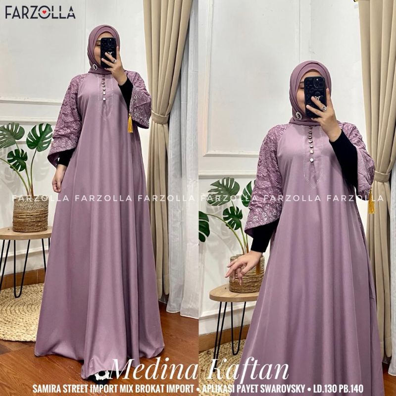 DRES WANITA MEDINA KAFTAN LAVENDER