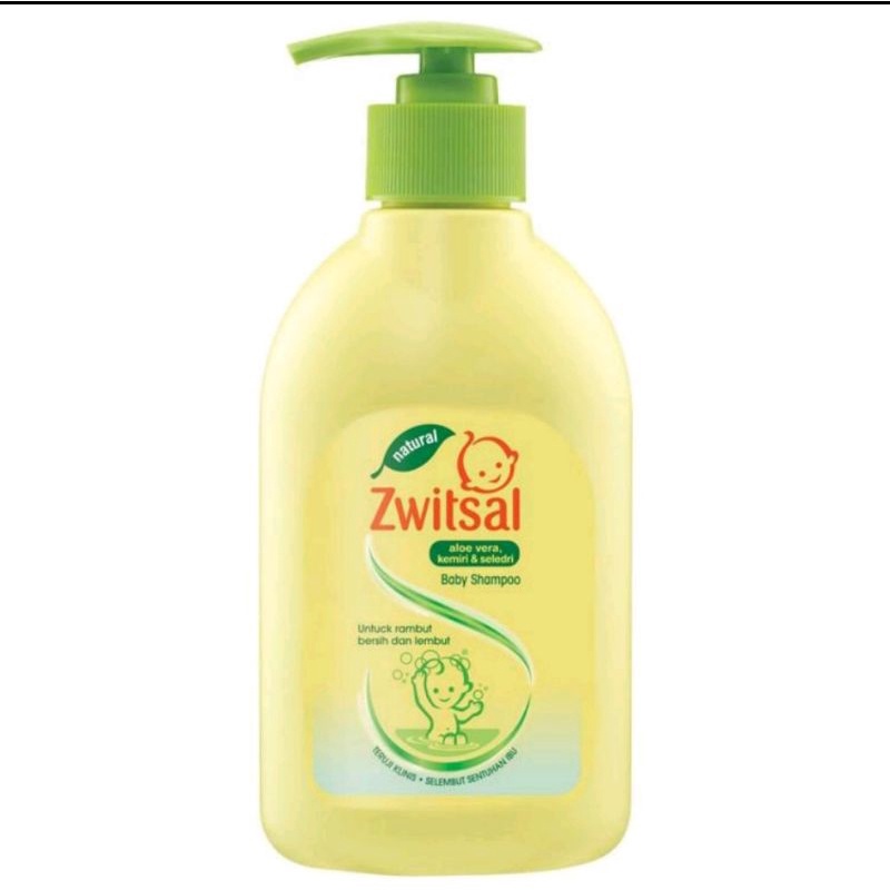 Zwitsal Natural Baby Shampoo Aloe Vera, Kemiri &amp; Seledri 300ml