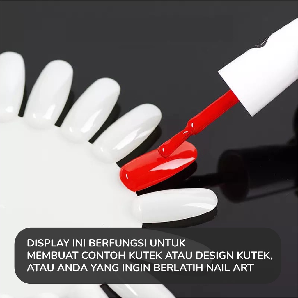 【 COD 】60pc/20pc Display Kuku Palsu Akrilik  Stick Bentuk Mahkota dan Bulat/fake nail art display