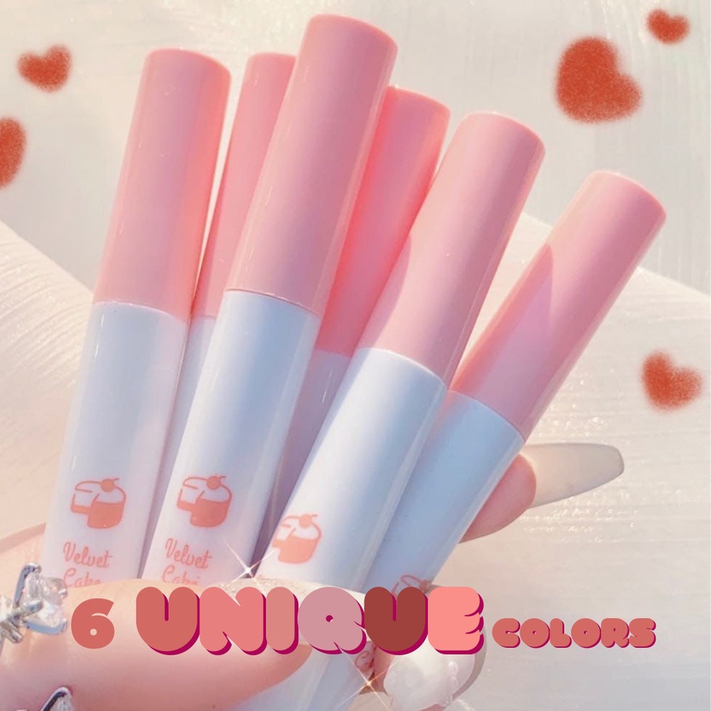 [PER 6 PCS] Mugeleen Velvet Cake Lip Gloss Matte