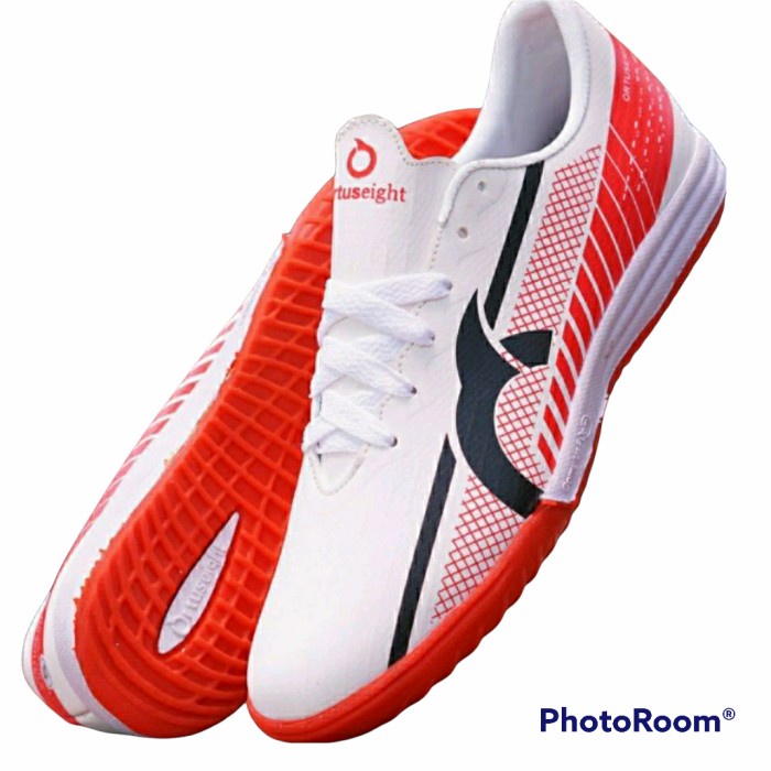 sepatu futsal ortuseight jogosala - putih merah, 38
