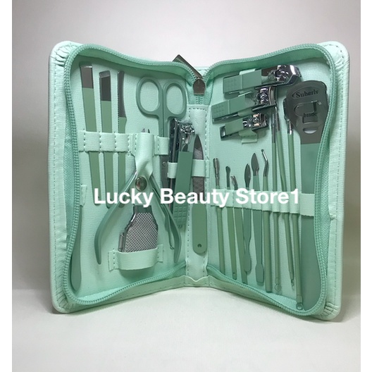 22 pcs Set Gunting Kuku Stainless Steel Kit Alat Kecantikan Manicure Pedicure Kutikula Telinga Bersih kredo bulu hidung