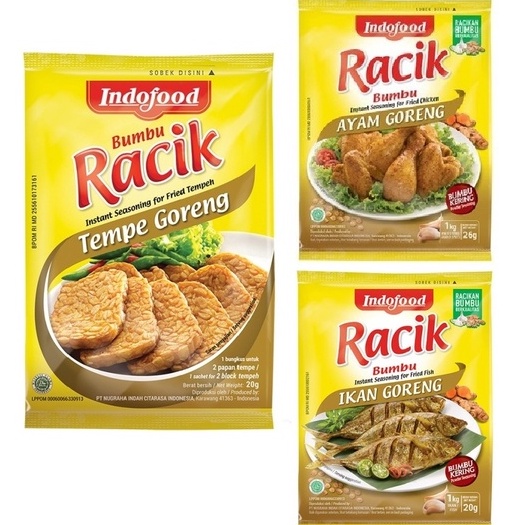 

Bundling racik tempe goreng, ayam goreng dan ikan goreng