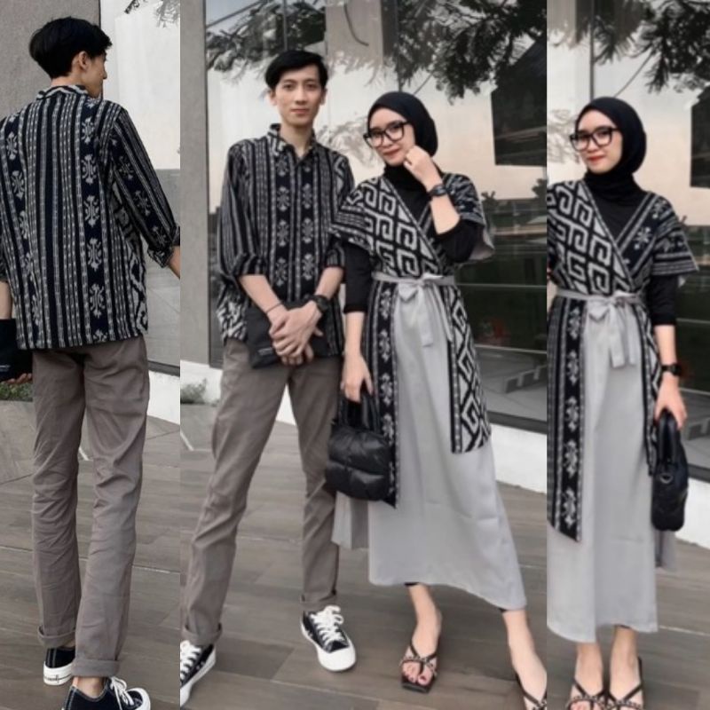 DRESS NAOMI COUPLE TENUN BAJU TENUN COUPLE SET COUPLE TENUN FLOWTHING