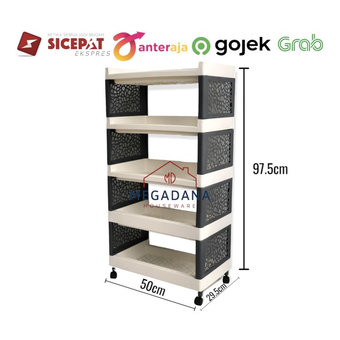 [Md] Rak Susun Plastik Besar/ Rak Serbaguna/ Multifungsi Susun 5