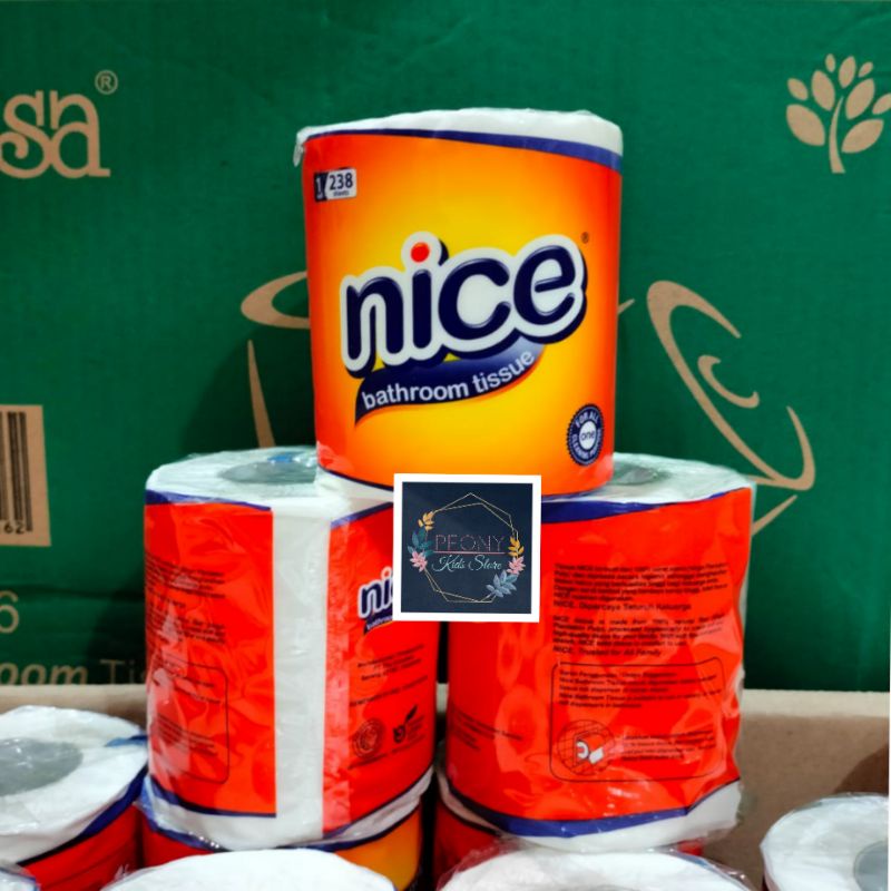 NICE 1 (SATU) ROLL tisu toilet 238s/bathroom tissue gulung wc 1roll 238 sheet