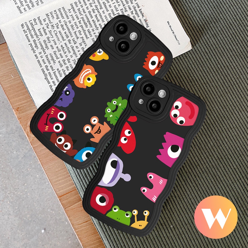 Soft Case Tpu Motif Kartun Monster Kecil Lucu Untuk iPhone 11 13 14 12 Pro Max 7 Plus XR X XS Max 8 7 6 14 6s Plus SE 2020