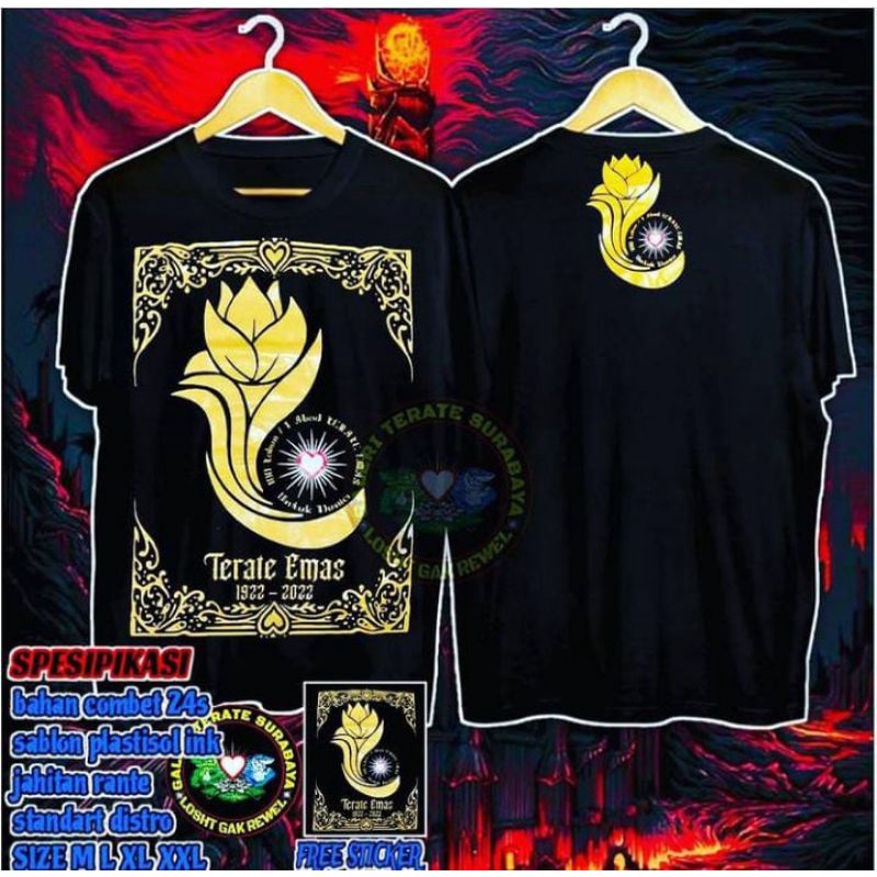 READY KAOS TERATE EMAS 1922-2022 - KAOS PERSAUDARAAN SETIA HATI TERATE /JEMPER PSHT DISTRO SIMPLE