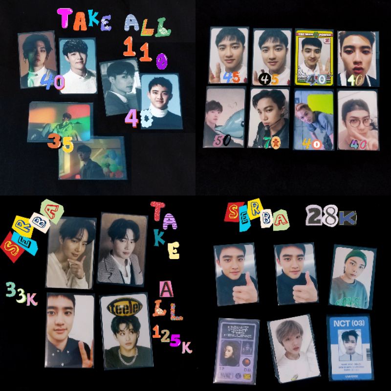 PHOTOCARD SERBA 20 RIBU, 28 RIBU, 33 RIBU, 35 RIBU EXO KYUNGSOO EXACT ID DFTF SUHO SELF PORTRAIT SFY