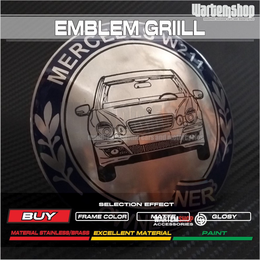 EMBLEM MOBIL STAINLESS GRILL MB W 211