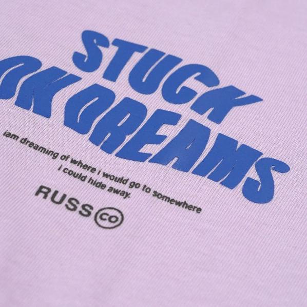 Russ Kaos Pria T-shirt Pria Stuck On Dream Lilac - l