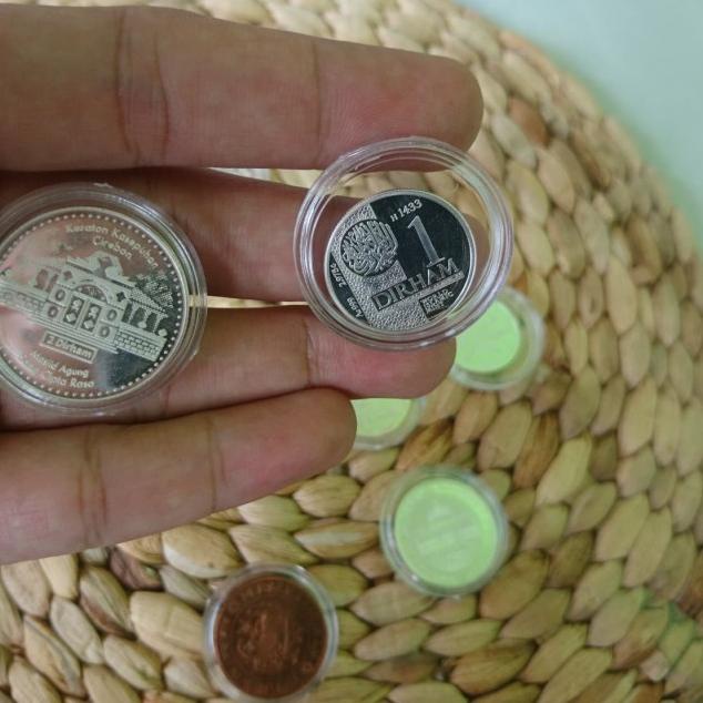 Kapsul Koin 27mm Coin Capsule Holder 2 Dirham Dirhamayn Dinar 3 Fulus - 100 pcs