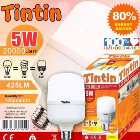 Lampu LED 5 Watt Tintin