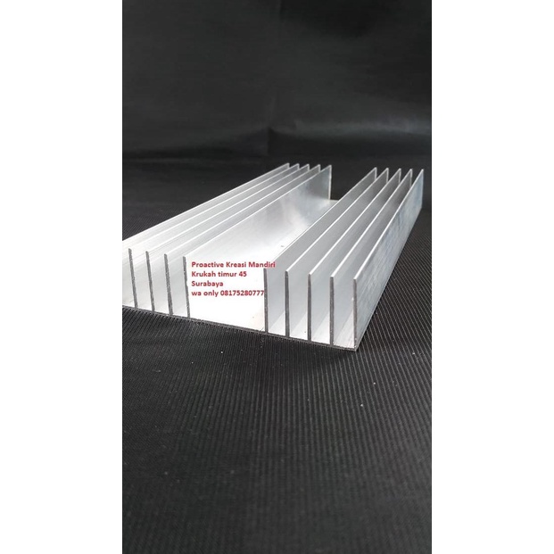 Pendingin power sanken p 60 cm type 5 sirip Tipis Heatsink aluminium