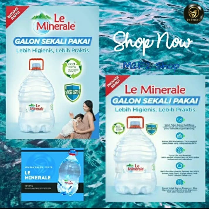 

Air Mineral Le Minerale Galon + Isi 15 liter (Kemasan Satuan)