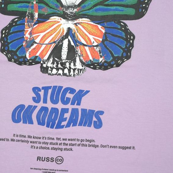 Russ Kaos Pria T-shirt Pria Stuck On Dream Lilac - l