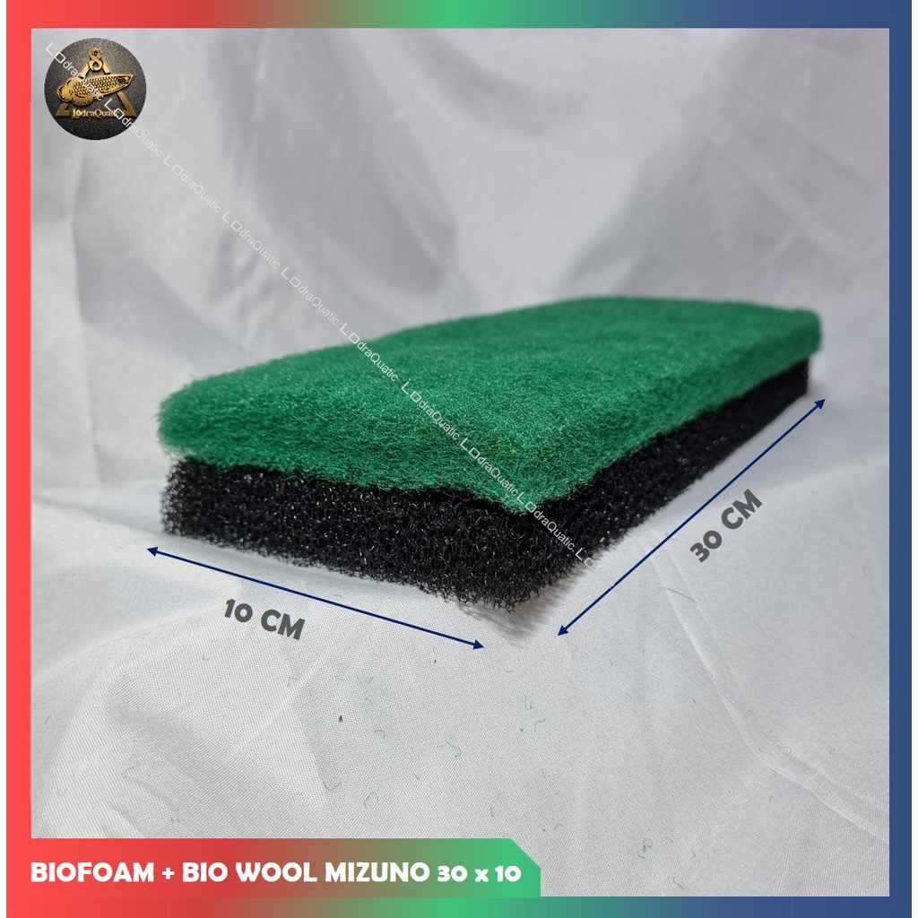 MIZUNO BIO FOAM + GREEN WOOL 30CM X 10CM FILTER AQUARIUM KAPAS BIO FOAM KAPAS HIJAU GREEN COARSE WOOL BUSA FILTER AQUARIUM MEDIA FILTRASI AQUARIUM KAPAS 2 LAPIS AQURIUM POMPA AQUARIUM LAMPU AQUARIUM AERATOR AQUARIUM IKAN HIAS CHANNA CUPANG