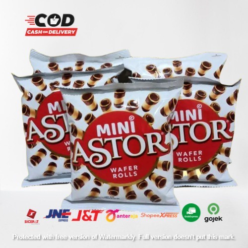 ( JSO ) Mini Astor Wafer Rolls 27gr Mini Astor Wafer Coklat Roll Snack Cemilan Anak Murah