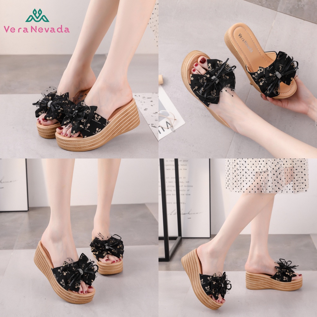 Vera Nevada Keyna Sandal Wedges Wanita VN1163