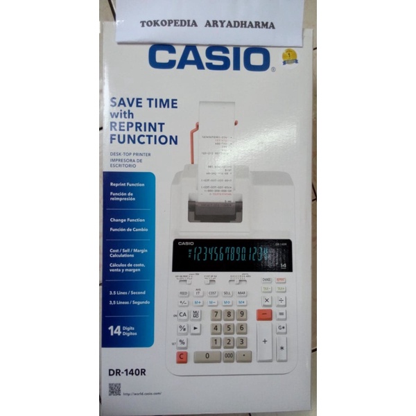 

Unik tools Kalkulator Kasir Struk CASIO DR140R 14 Digit 26SZ2 Berkualitas