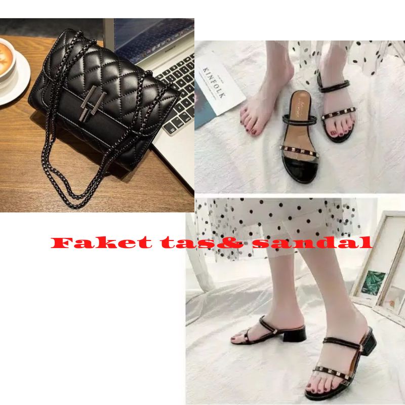 paket TAS dan sandal kekinian