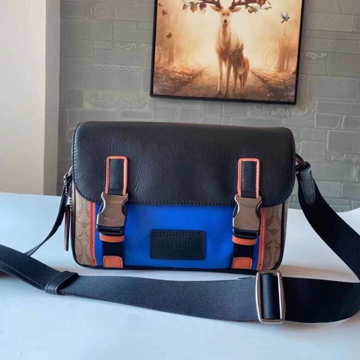 Coach Track Crossbody In Colorblock Signature Canvas