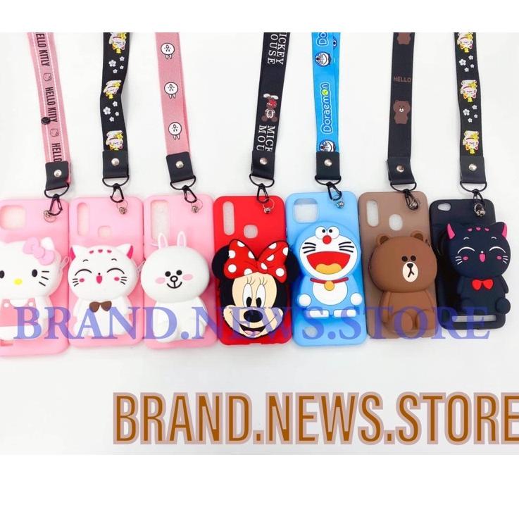 Termurah VIVO Y11 Y12 Y15 Y17 Y12I Y20 Y20I Y20S Y12S Y20S G/SOFT CASE KARAKTER DOMPET + GANTUNGAN T