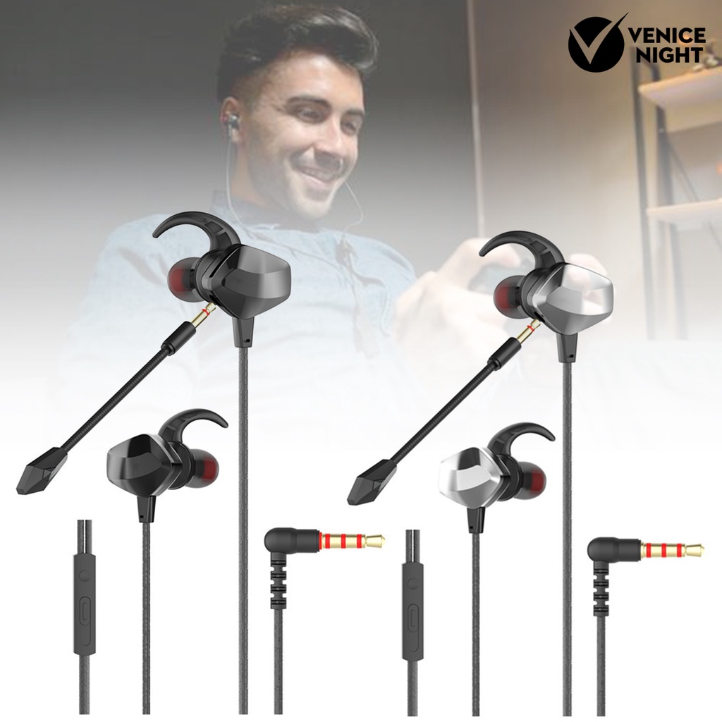 (VNEP) (Berkabel) GM 007 Universal Earphone dengan Mikrofon In-ear Earbuds untuk Gaming