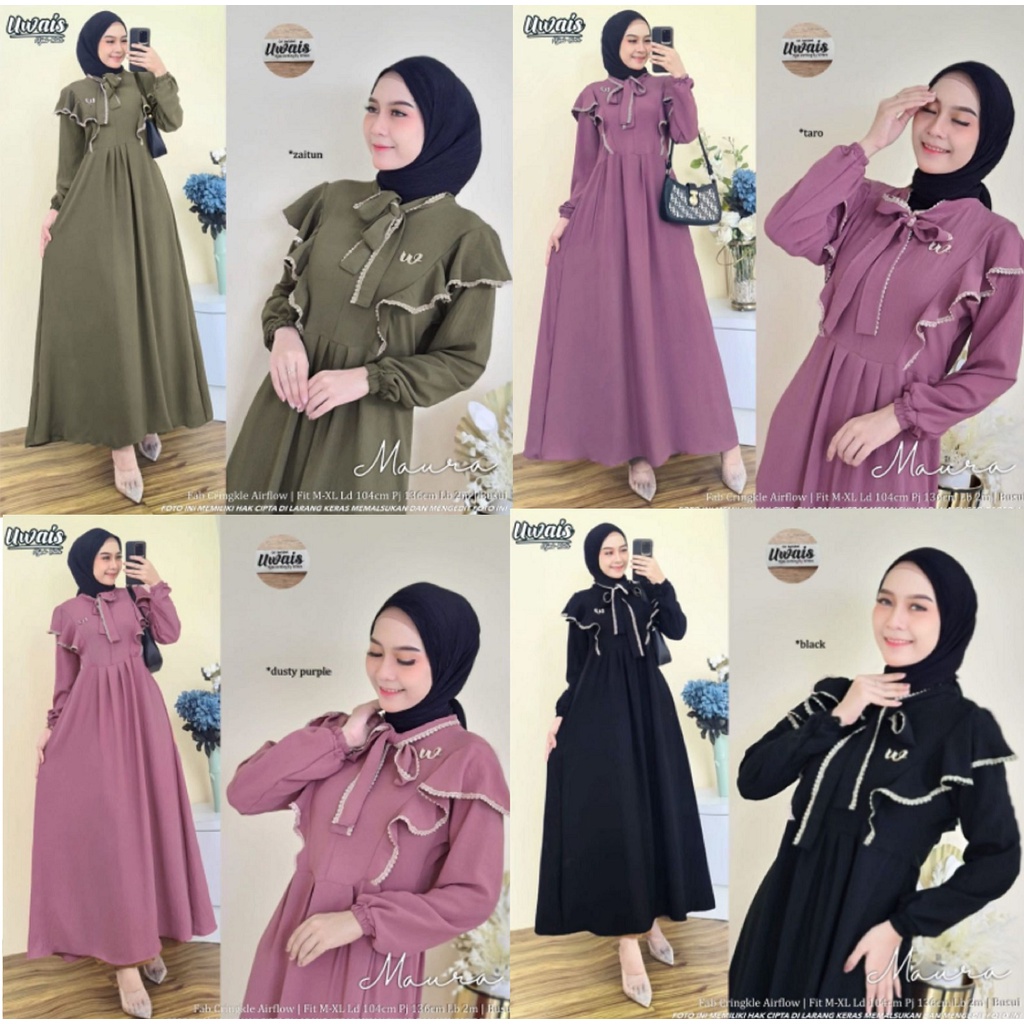 LARASATI DRESS AKSEN   RENDA DAILY BUSUI DRESS CRINCLE AIRFLOW  PREMIUM BISA COD