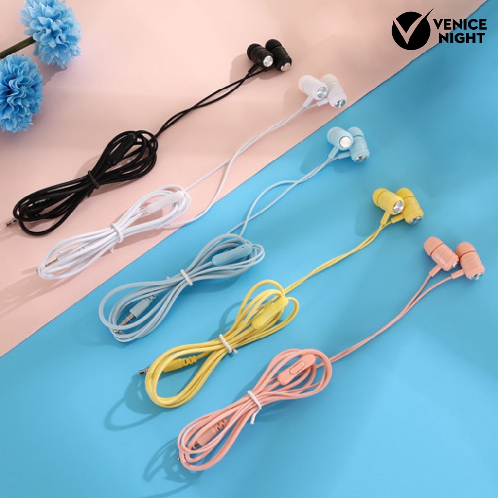 (VNEP) (Berkabel) Universal In-ear Cord Music Subwoofer Earphone untuk Smart Phone Komputer Tablet