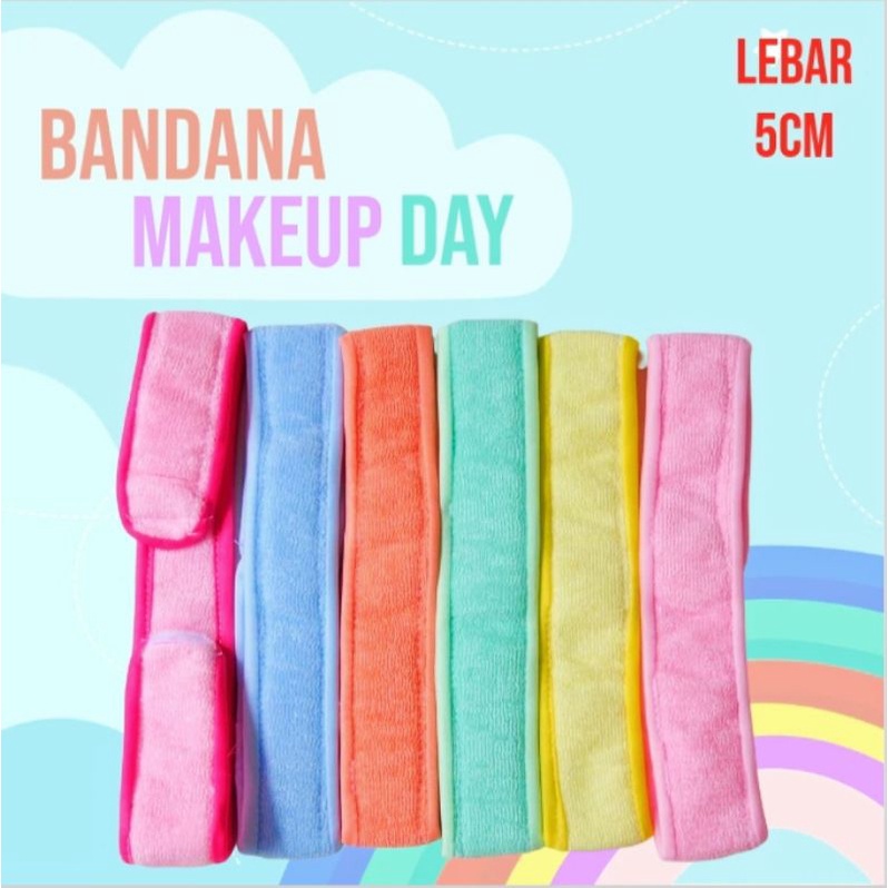 Bandana Mandi Badana Facial Bandana Makeup Bandana Masker Headband 5cm