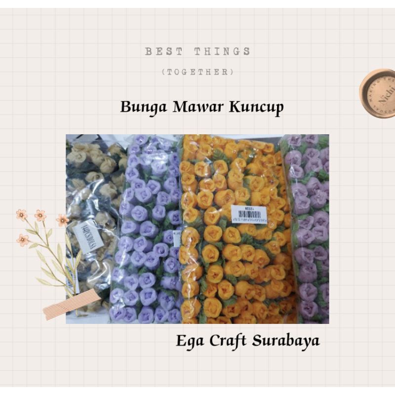 Grosir 1Pack Bunga Mawar Kuncup isi 144 Tangkai