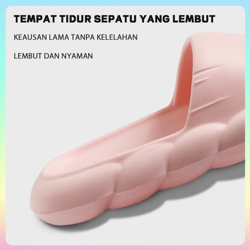 Sandal jelly wanita terbaru import korea 2022 Sandal slop wanita karet jely awan Sendal anak perempuan indah