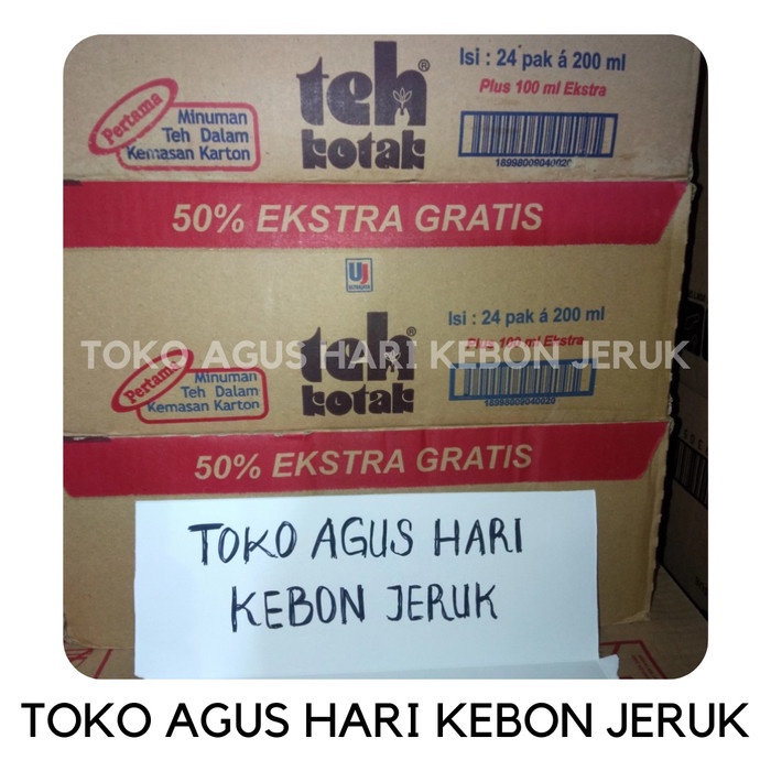 

TEH KOTAK 250 ML, 1 DUS ISI 24, MINUMAN TEH KEMASAN ULTRA JAYA