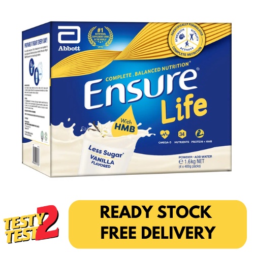 

Abbott Ensure Life Adult Milk Formula Refill - Vanilla 4 x 400g