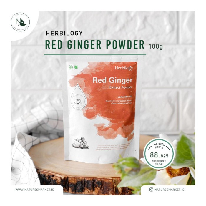 

HERBILOGY RED GINGER EXTRACT POWDER (JAHE MERAH) 100G