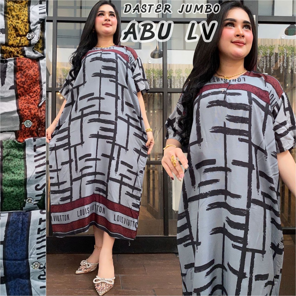 Daster Rayon Jumbo ld 120 Kekinian Motif Batik Busui Bumil Kancing depan Lengan pendek