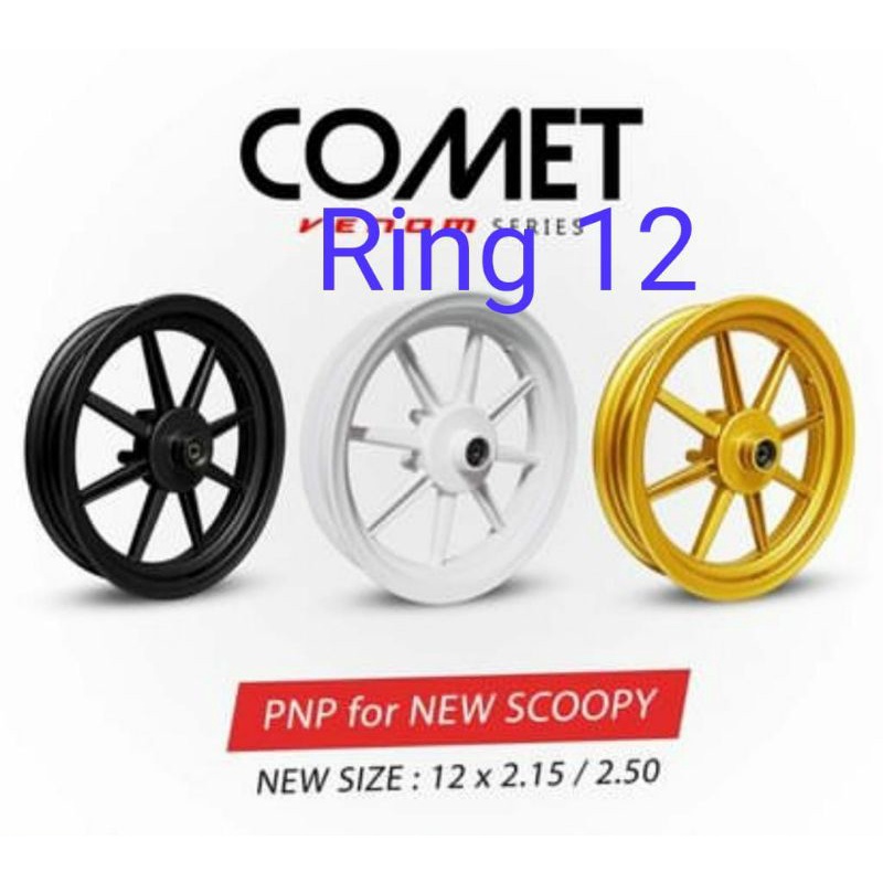 Velg v rossi Scoopy new ring 12 x 215/ 250 v rossi comet p8 scoopy new pnp