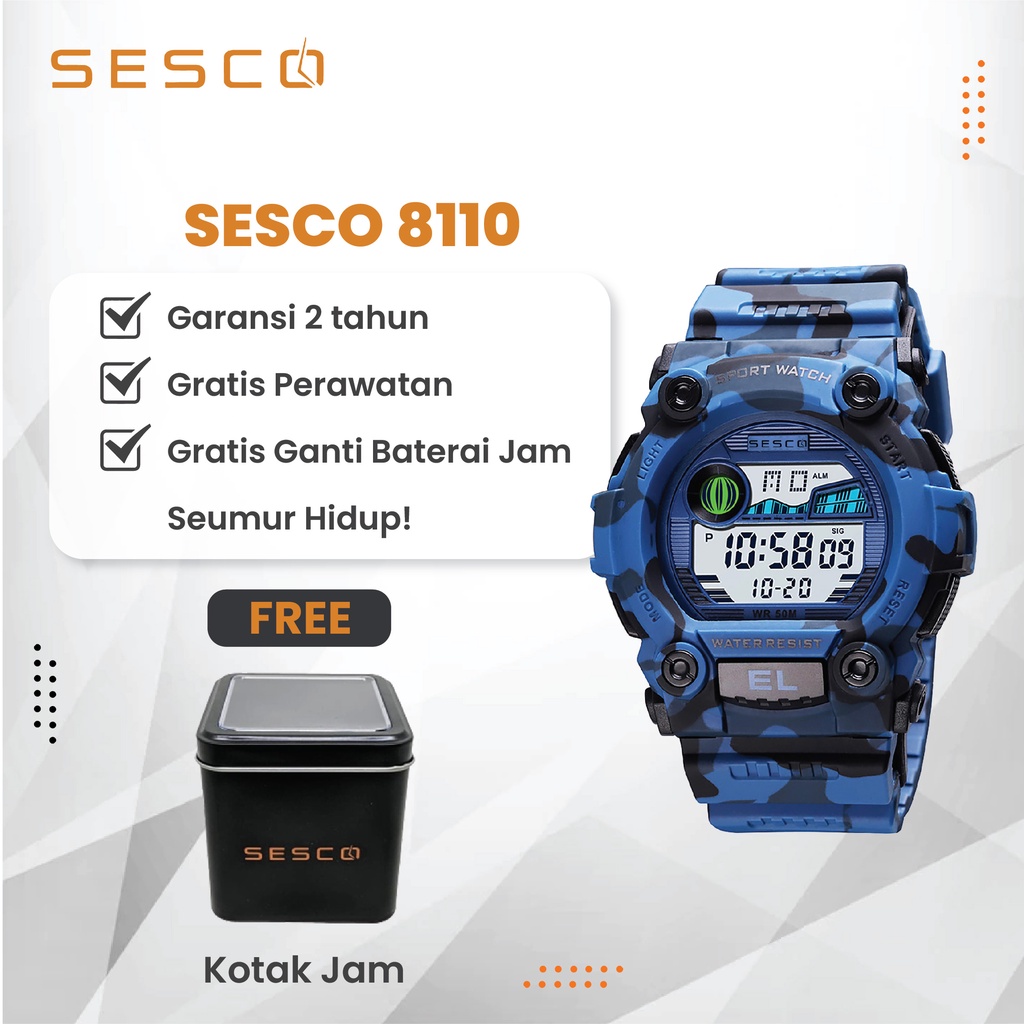 SESCO Jam Tangan Anak 8110 Anti Air, Original, dan Bergaransi