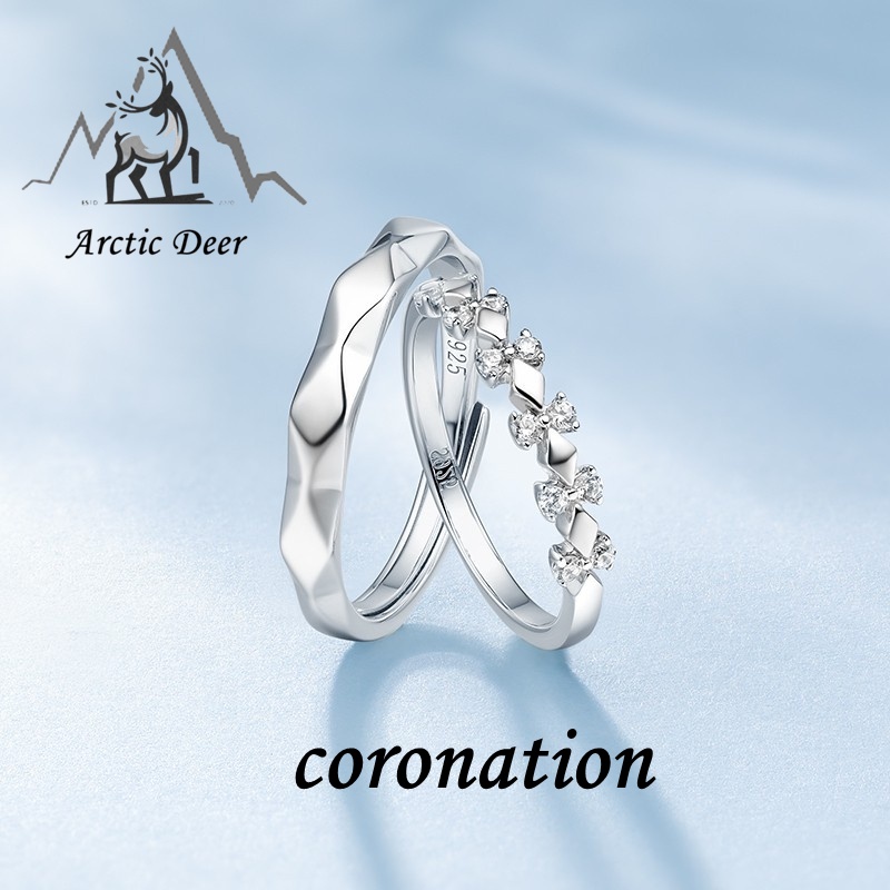 Cincin couple-coronation cincin pasangan cincin titanium Original Arctic Deer