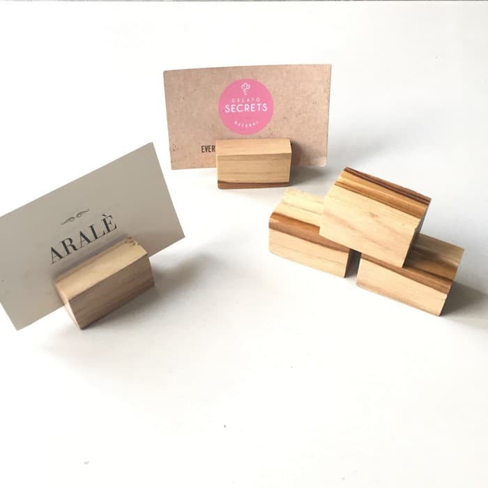 

Name Tag / Food Tag Display Kayu Jati / Card Holder