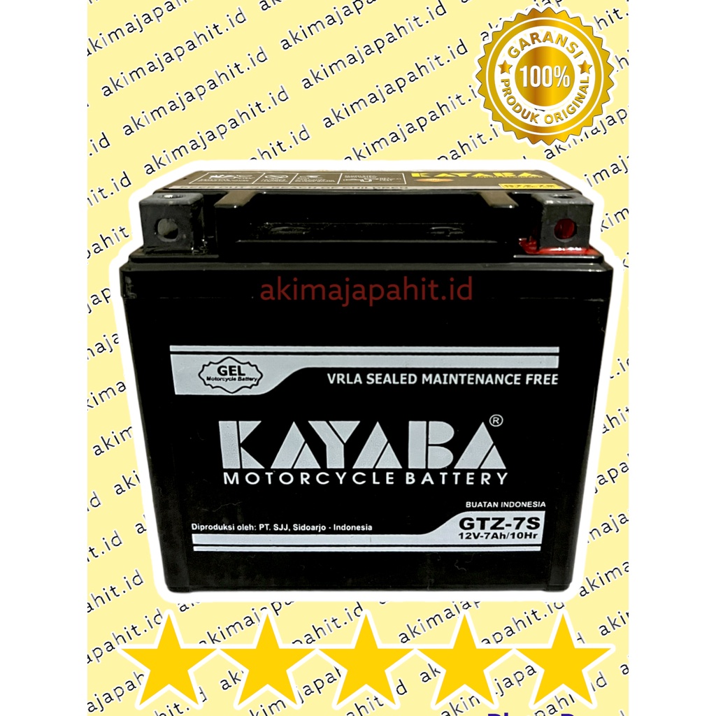 Jual Aki Kering Baru GTZ7S / GTZ-7S KAYABA FULL KERING Ampere Besar