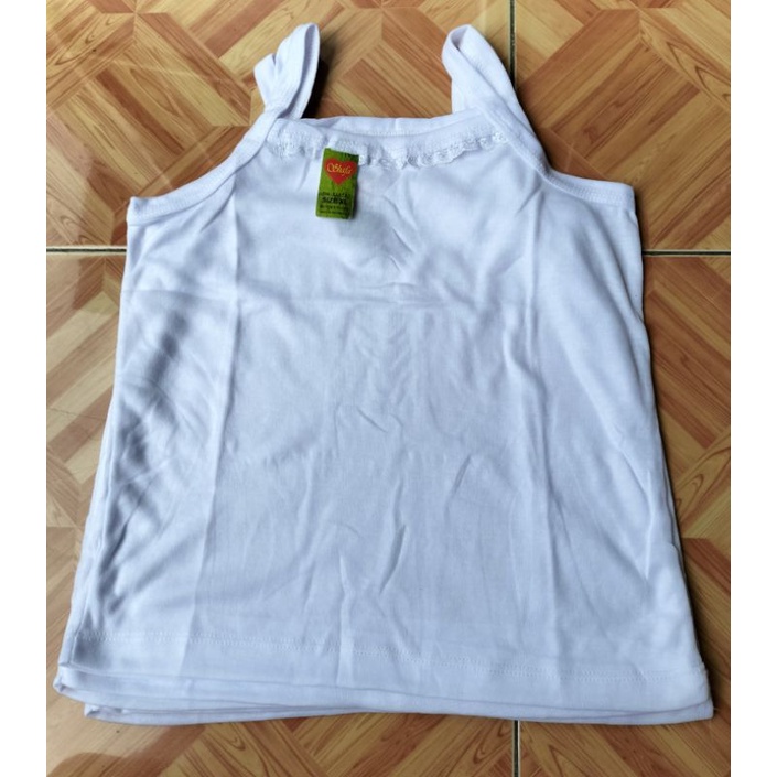 KAOS DALAM/SINGLET RENDA ANAK PUTIH POLOS &quot; SHAFA &quot;