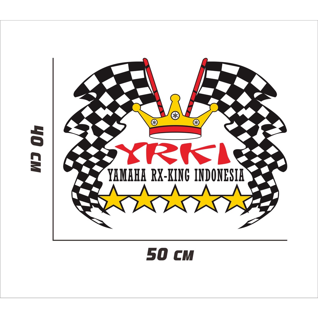 Stiker YRKI 50cm Cutting Sticker Yamaha RX-KING