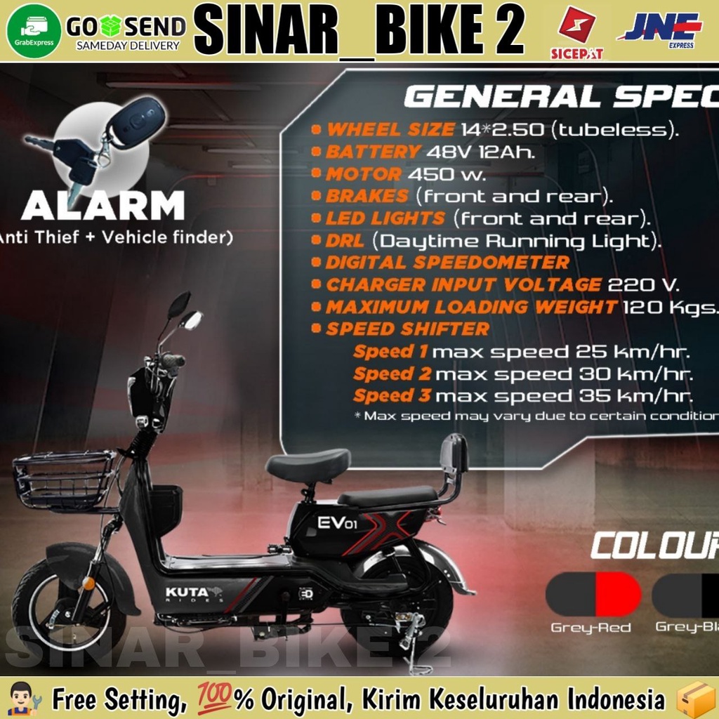 Sepeda Motor Listrik INFERNO KUTA RIDES EV 01 Electric Bike By Family