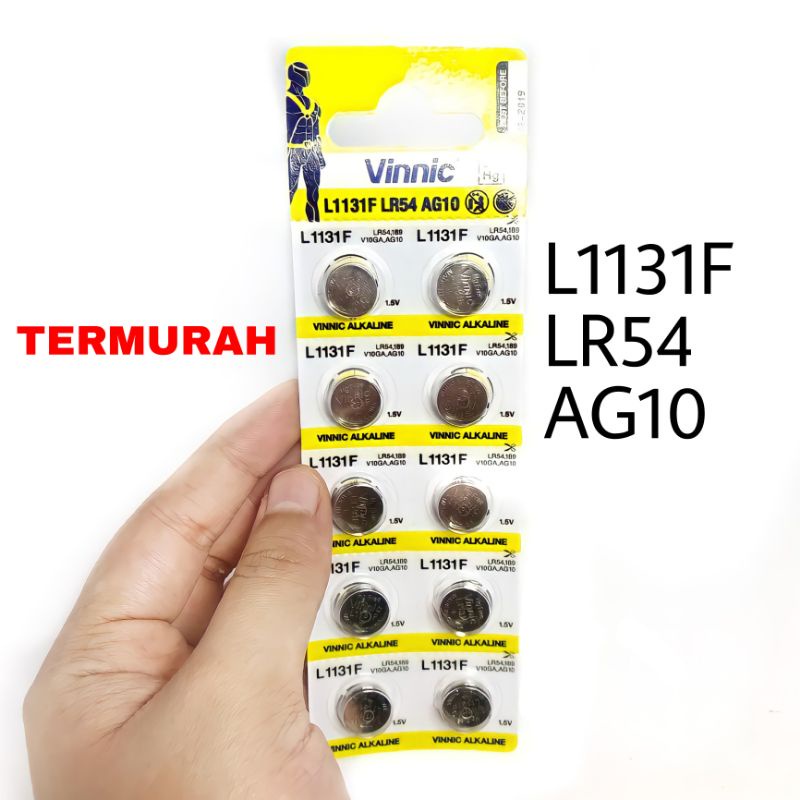 RG_BATERAI JAM TANGAN VINNIC L1131F LR54 AG10 Batre Jam Tangan Baterai Kecil