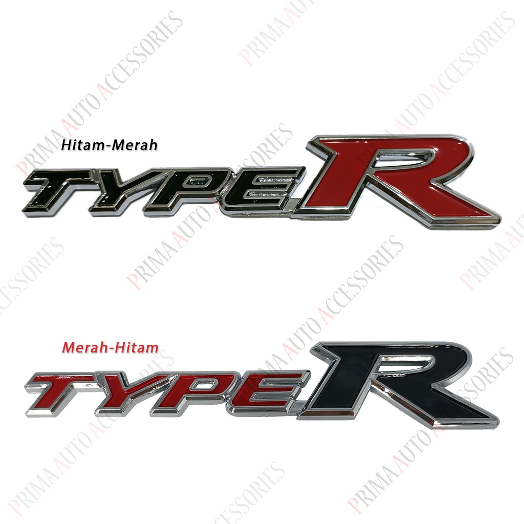 Emblem Mobil Honda Tulisan TYPE R 15 cm